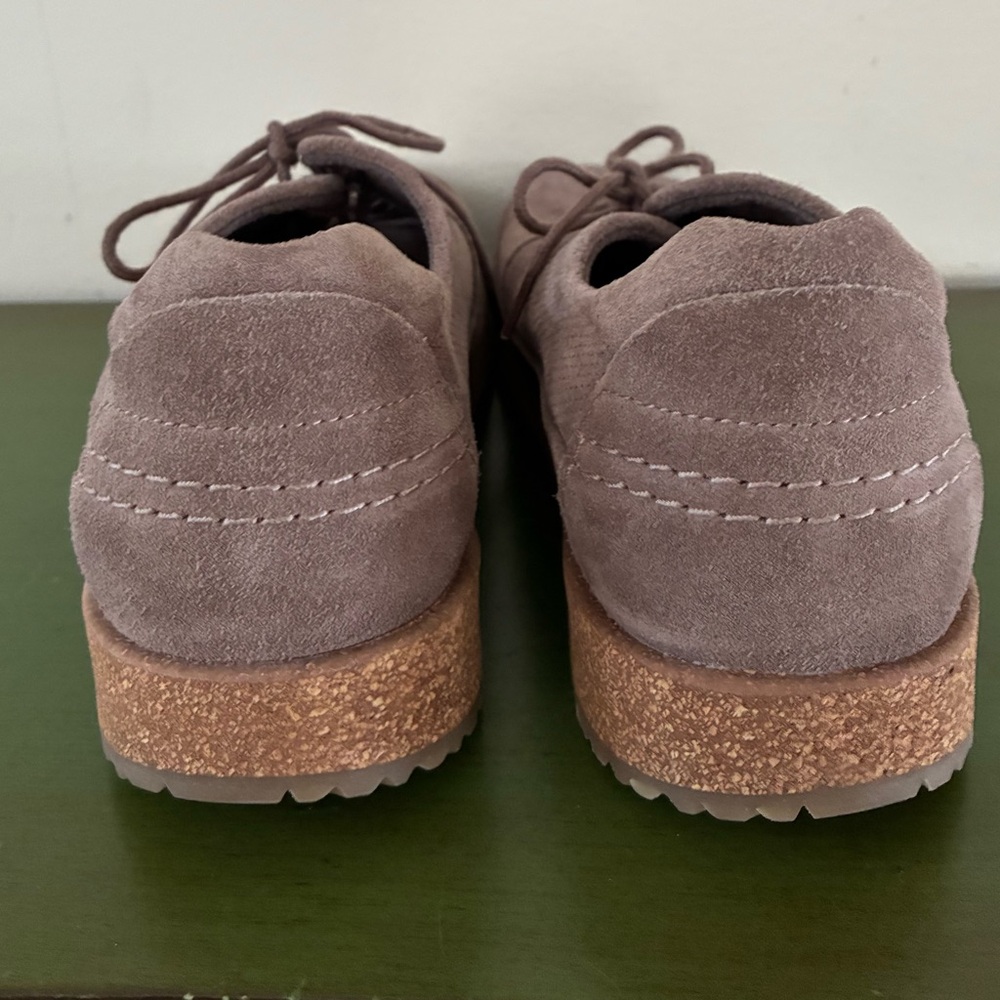 Birkenstock: Honnef Low Sandcastle Suede Leather Shoes - Picture 3 of 7
